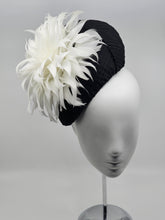 Load image into Gallery viewer, Item 83 - Black and White Feather Flower
