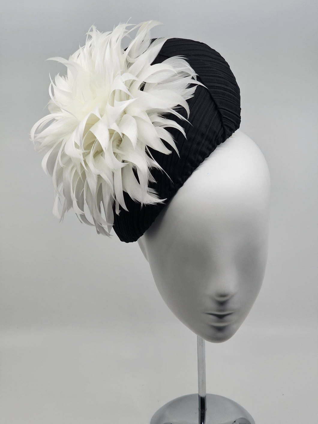 Item 83 - Black and White Feather Flower